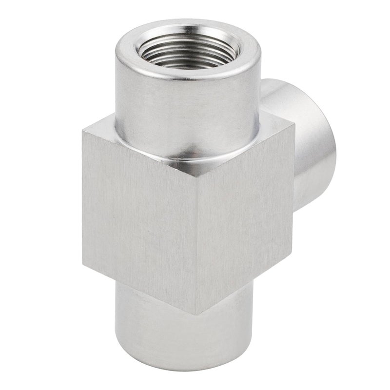 Yoebor Metalwork 316 Stainless Steel Pipe Fitting Tee Union 3/8" NPT Female x 3/8" FNPT x 3/8" NPT Female1 Pc - Image 5